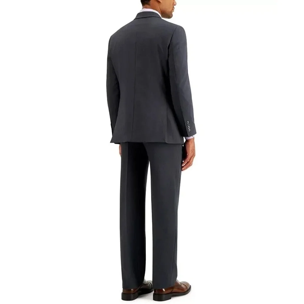 Nautica‎ Mens 2-pc Suit Blazer Jacket 46R Pants 41Wx29L Charcoal